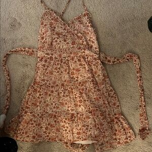 Floral Wrap Mini Dress